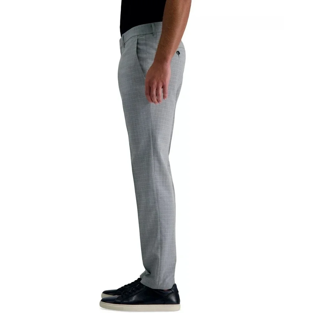 Kenneth Cole‎ Reaction Mens Slim Fit Check Dress Pants Grey Size 30W 30L